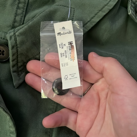 Madewell NWT Easy Utility Shirt-Jacket green womens size 3X - Picture 7 of 12